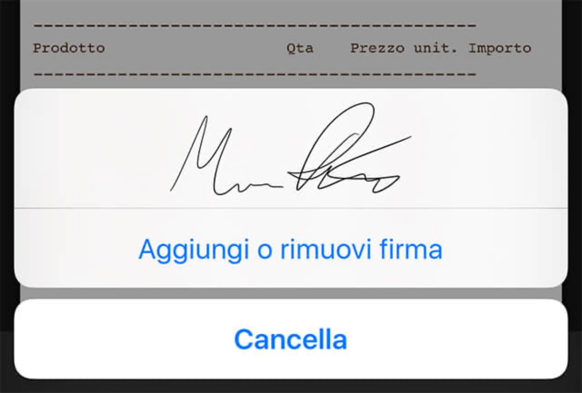 Come firmare un documento PDF in Mail su iPhone e iPad
