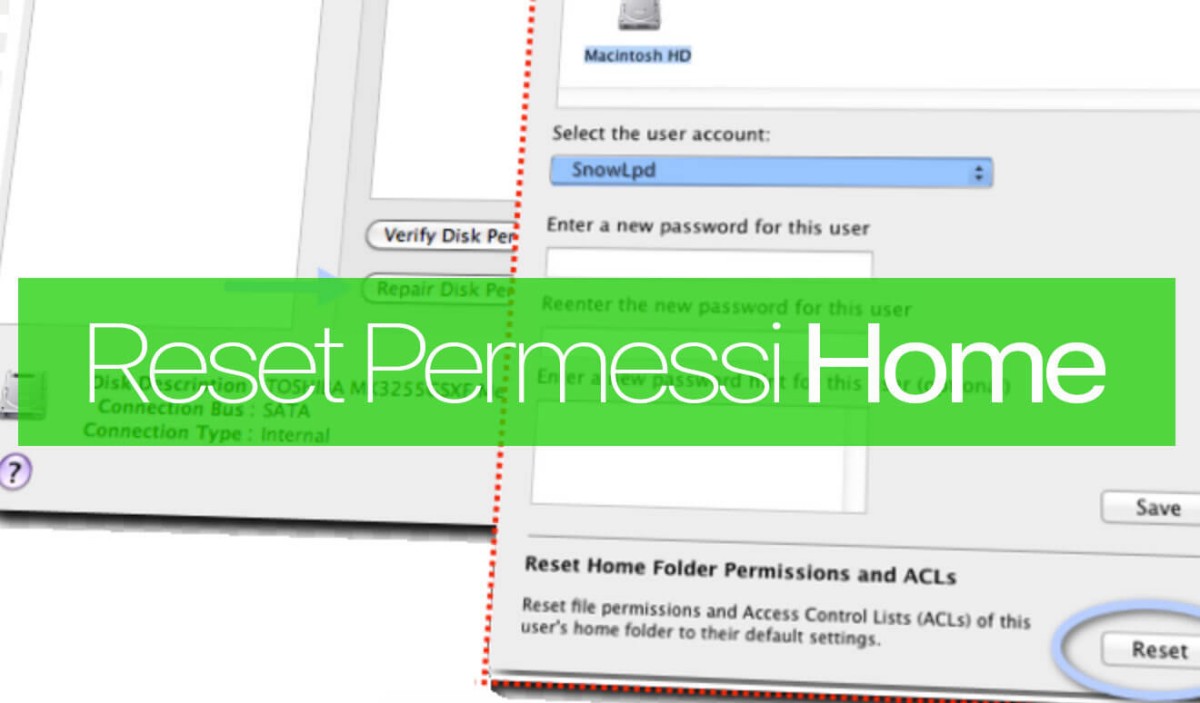 Reset Permessi Cartella Home su Mac