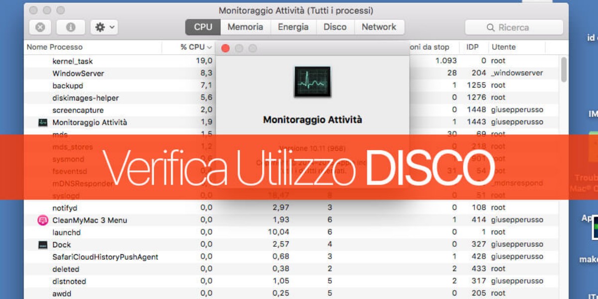 Controllo utilizzo Disco di avvio su Mac OS X