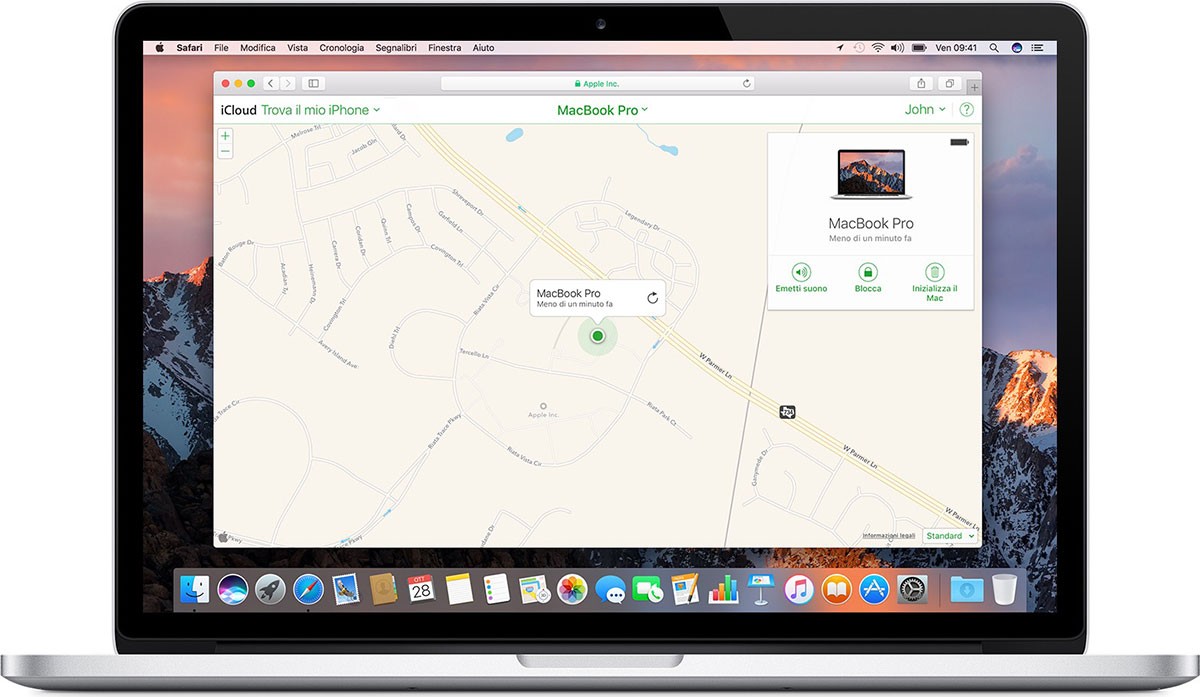 Attivare Trova il mio Mac su macOS