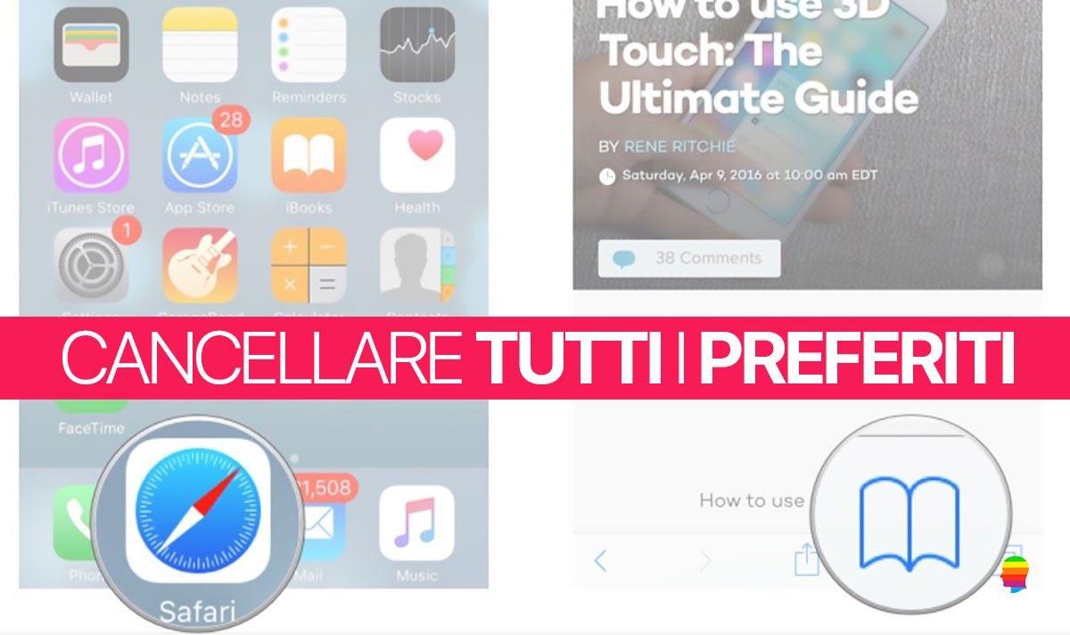 Cancellare, rimuovere tutti insieme i Preferiti di Safari su iPhone e iPad