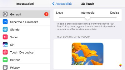 Disattivare o abilitare il 3D Touch su iPhone