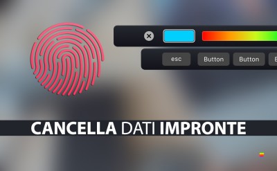 Come cancellare, rimuovere dati impronte digitali Touch Bar dal MacBook Pro