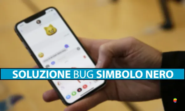 Soluzione bug simbolo nero Black Dot su iPhone e iPad